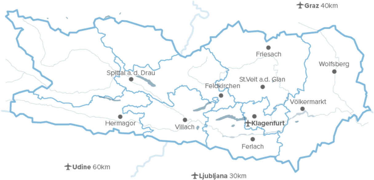 Kärnten gesamt map